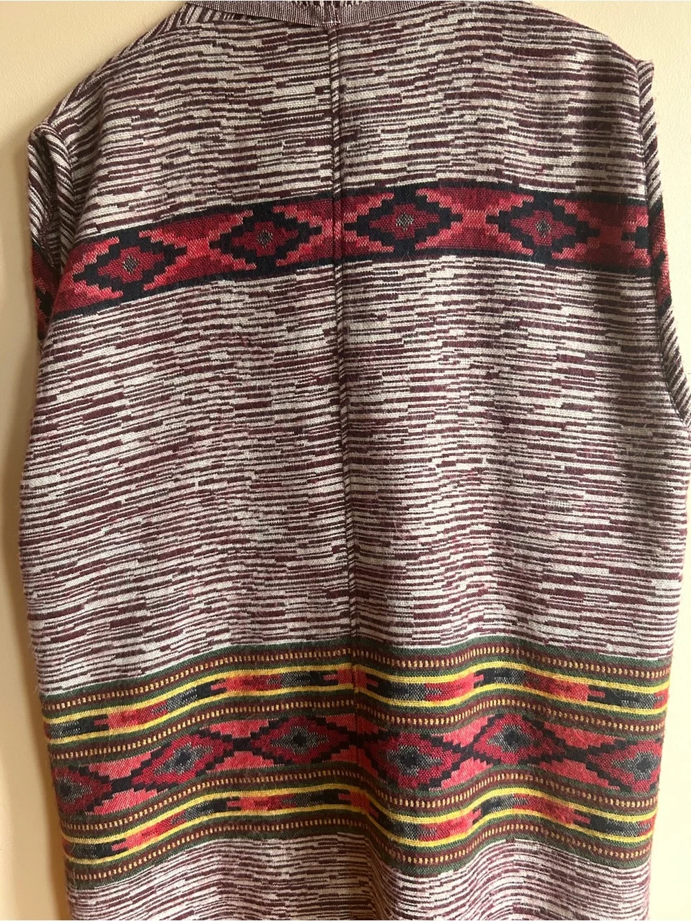 Cozy Southwestern Knit Vest with Pockets - Picture 5 of 7